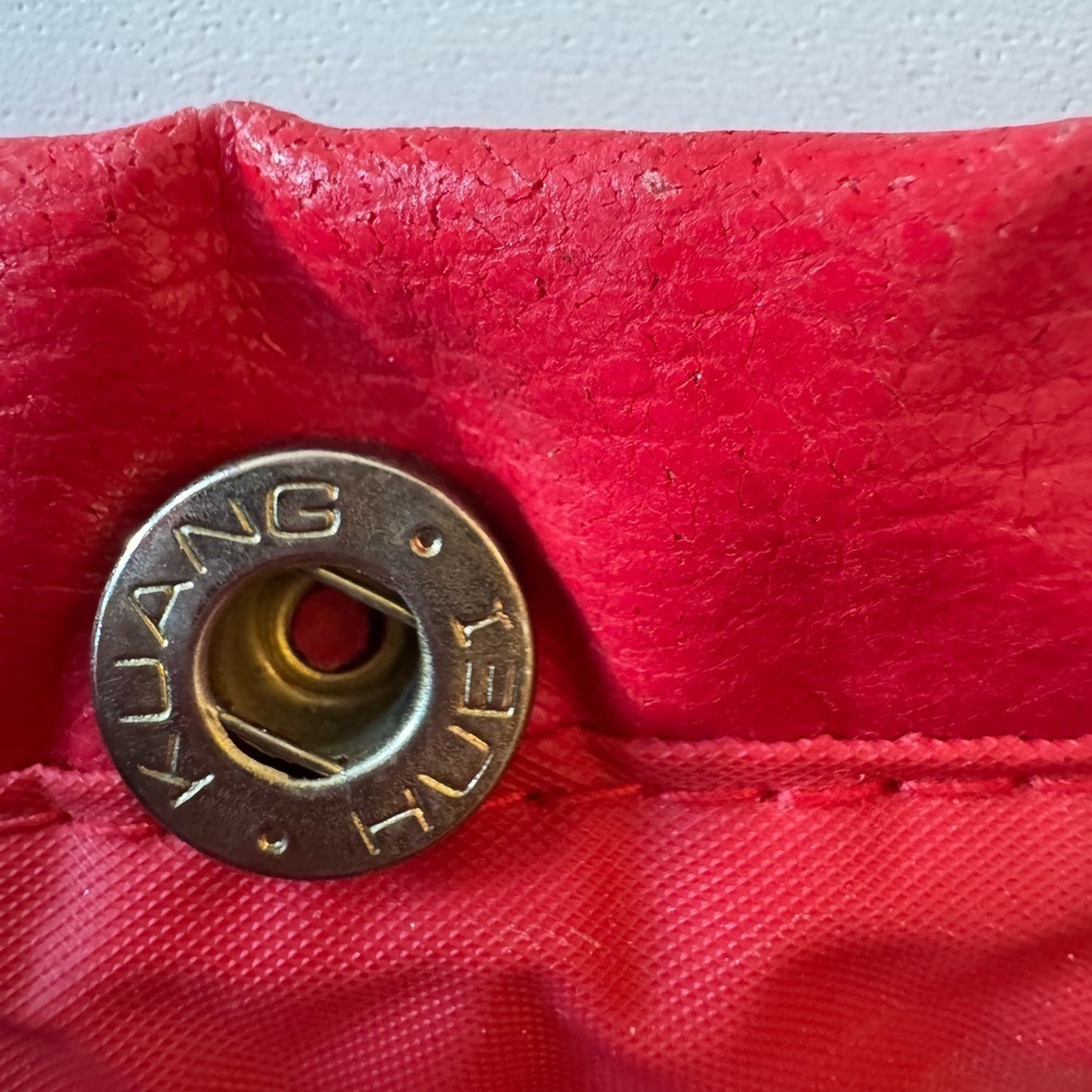 Vintage Kuang Huei 80’s red shoulder strap purse clutch handbag - Picture 7 of 10